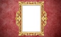 Classic Retro Old Gold Photo or Painting Frame in White Isolated Background 25 Royalty Free Stock Photo