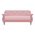 Classic retro soft sofa icon, cartoon style
