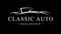 Classic retro style sports car auto logo silhouette Royalty Free Stock Photo