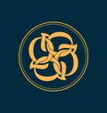 Classic and retro monogram logo