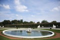 Classic retro vintage antique fountain and statue for Austrians people and foreign travelers travel visit in garden of Belvedere Royalty Free Stock Photo