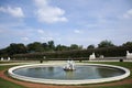 Classic retro vintage antique fountain and statue for Austrians people and foreign travelers travel visit in garden of Belvedere Royalty Free Stock Photo