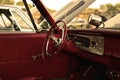 Classic retro vintage red car Royalty Free Stock Photo