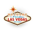 Classic retro Welcome to Las Vegas sign. Vector Royalty Free Stock Photo