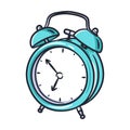 Classic ringing alarm clock illustration