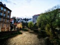 Classic river and city view