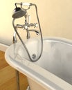 Classic roll top bath Royalty Free Stock Photo
