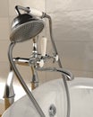 Classic roll top bath and taps Royalty Free Stock Photo