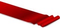 Classic rolling red carpet on white background Royalty Free Stock Photo