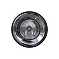 Classic round automobile headlight on white Royalty Free Stock Photo