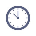 Classic Round Clock Icon Indicating Eleven O'Clock Timekeeping and Schedule Management Royalty Free Stock Photo