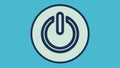 A classic round power button icon for web and application UI, vector design Generative AI Royalty Free Stock Photo