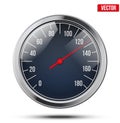 Classic round scale Speedometer. Vector