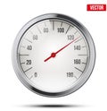 Classic round scale Speedometer. Vector