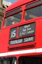 Classic Routemaster bus in service on route 15 in London