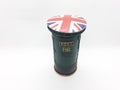 Classic Royal English Vintage Postal Service Box Iconic Model Toys with English Flag Painting on the Top in White Isolated 08 Royalty Free Stock Photo