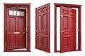 Classic royal red front door set Royalty Free Stock Photo