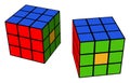 A colorful 3-D cube vector or color illustration