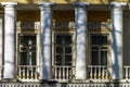 Classic russian manor in Moscow with colonade Royalty Free Stock Photo