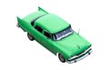 Classic 1950s american car in bright green Royalty Free Stock Photo