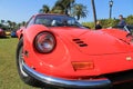 Classic 1960s red dino 246 gt headlamp Royalty Free Stock Photo