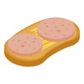 Classic sandwich icon, isometric style