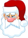 Classic Santa Claus Face Portrait Cartoon Character Crying Royalty Free Stock Photo