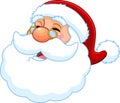 Classic Santa Claus Face Portrait Cartoon Character Laugh
