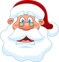 Classic Santa Claus Face Portrait Cartoon Character Is Surprised Royalty Free Stock Photo