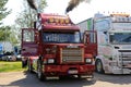 Classic Scania 143H Blows Steam Through Pipes Royalty Free Stock Photo