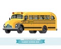 Classic school bus front side view Royalty Free Stock Photo