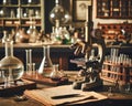 Vintage Laboratory Setup Royalty Free Stock Photo