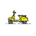 Classic scooter line icon