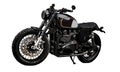 Classic scrambler motorcycle Royalty Free Stock Photo