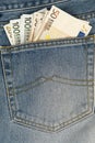 Classic seams in jeans Royalty Free Stock Photo
