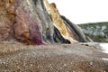 Alum Bay Isle of Wight, England, coloured cliffs.