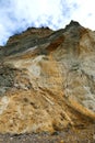 Alum Bay Isle of Wight, England, coloured cliffs.