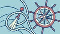 Classic Ship\'s Wheel with Rope: Maritime Navigation and Adventure, vector design Generative AI Royalty Free Stock Photo