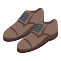 Classic shoes donation icon, isometric style Royalty Free Stock Photo