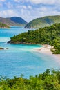 Classic shot of dramatic overlook of Trunk Bay in St John, VI