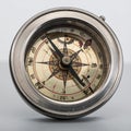 Classic Silver Compass for Direction and Exploration Royalty Free Stock Photo