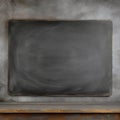 Classic simplicity an empty black chalkboard with clean, versatile surface