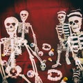 Classic Skeletons Halloween Retro