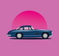 Classic 300SL Illustration Design Royalty Free Stock Photo