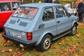 Classic small Polish blue car Polski Fiat 126p rear view Royalty Free Stock Photo