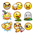 Classic smileys set 4 Royalty Free Stock Photo