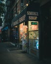 Classic Smoke Shop vintage sign, Manhattan, New York
