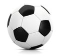 Classic soccer ball in studio with white background 3D illustration Royalty Free Stock Photo