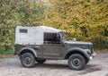 Classic veteran 4WD Soviet military truck GAZ 69dan right side view