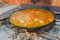 Classic Spanish paella Royalty Free Stock Photo